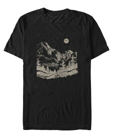 【送料無料】 フィフスサン メンズ Tシャツ トップス Men's Mountain Scene Short Sleeve T-shirt Black