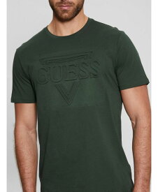 【送料無料】 ゲス メンズ Tシャツ トップス Men's Embossed GUESS Short Sleeve T-shirt Green