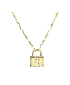 【送料無料】 ゾエレフ レディース ネックレス・チョーカー・ペンダントトップ アクセサリー Diamond Accent Initial Lock Pendant Necklace in 14k Gold, 16" + 2" extender C