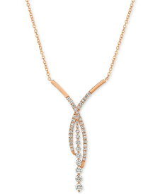 【送料無料】 ル ヴァン レディース ネックレス・チョーカー・ペンダントトップ アクセサリー Diamond Fancy 18" Statement Necklace (1-5/8 ct. t.w.) in 14k Rose Gold Rose Gold