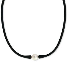 【送料無料】 エフィー レディース ネックレス・チョーカー・ペンダントトップ アクセサリー EFFY&reg; Cultured Freshwater Pearl (11mm) Black Silicone 14" Choker Necklace (Also available in Light Blue, Turquoise or Pink) Black