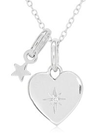 【送料無料】 ローナ サットン レディース ネックレス・チョーカー・ペンダントトップ アクセサリー Children's Diamond Accent Heart Necklace in Sterling Silver Silver