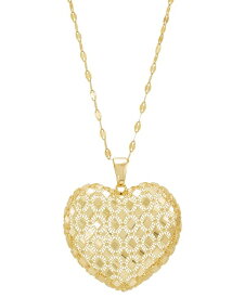 【送料無料】 イタリアン ゴールド レディース ネックレス・チョーカー・ペンダントトップ アクセサリー Openwork Heart 18" Pendant Necklace in 10k Gold Gold