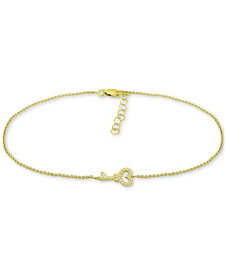 【送料無料】 ジャーニ ベルニーニ レディース ブレスレット・バングル・アンクレット アクセサリー Cubic Zirconia Heart Key Ankle Bracelet, Created for Macy's GOLD