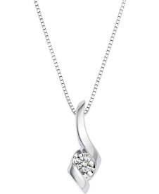 【送料無料】 シレーナ レディース ネックレス・チョーカー・ペンダントトップ アクセサリー Diamond Swirl Pendant Necklace in 14k White Gold (1/10 ct. t.w.) No Color
