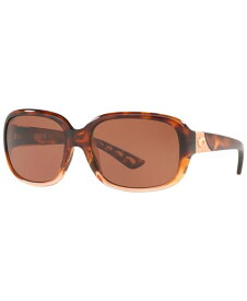 【送料無料】 コスタデルマール レディース サングラス・アイウェア アクセサリー Polarized Sunglasses, GANNET 58 TORTOISE BROWN/ COPPER POLAR