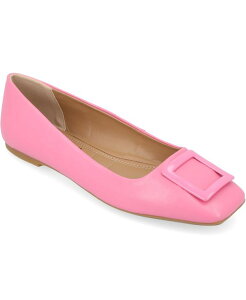 �W�����l �R���N�V���� ���f�B�[�X �V���[�Y �X���b�|���E���[�t�@�[ Journee Collection Women's Zimia Square Toe Ornamented Ballet Flats Pink �s���N