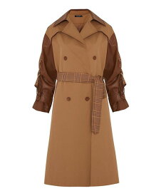 【送料無料】 ノクチューン レディース ジャケット・ブルゾン アウター Women's Double-Breasted Trench Coat Medium brown