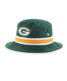 【送料無料】 47ブランド メンズ 帽子 アクセサリー Men's Green Green Bay Packers Striped Bucket Hat Green