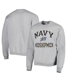 【送料無料】 チャンピオン メンズ パーカー・スウェット アウター Men's Heather Gray Navy Midshipmen High Motor Pullover Sweatshirt Heather Gray
