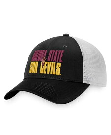 【送料無料】 トップオブザワールド メンズ 帽子 アクセサリー Men's Black, White Arizona State Sun Devils Stockpile Trucker Snapback Hat Black, White