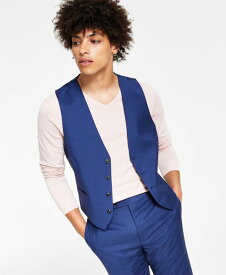【送料無料】 カルバンクライン メンズ ベスト トップス Men's X-Fit Stretch Solid Suit Vest Blue