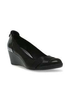 【送料無料】 アンクライン レディース パンプス シューズ Women's Timeout Wedge Heel Flat Black Fabric