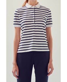 【送料無料】 イングリッシュファクトリー レディース シャツ トップス Women's Sportswear Knit Polo T - Shirt Navy