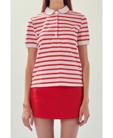 【送料無料】 イングリッシュファクトリー レディース シャツ トップス Women's Sportswear Knit Polo T - Shirt Red