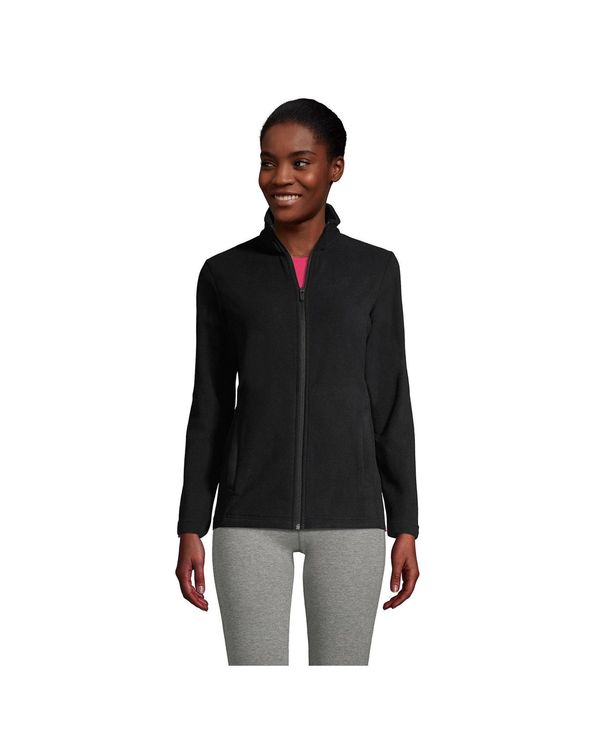  ランズエンド レディース ジャケット・ブルゾン アウター Women's Tall Fleece Full Zip Jacket Black