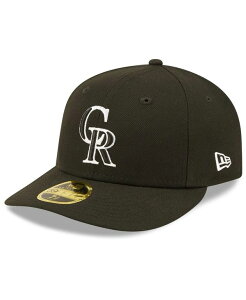 �j���[�G�� �����Y �A�N�Z�T���[ �X�q New Era Men's Colorado Rockies Black and White Low Profile 59FIFTY Fitted Hat Black White �z���C�g