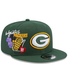 【送料無料】 ニューエラ メンズ 帽子 アクセサリー Men's Green Green Bay Packers Icon 9FIFTY Snapback Hat Green