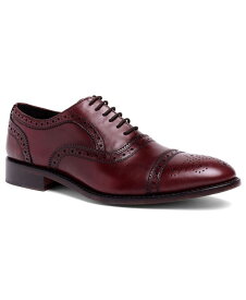 【送料無料】 アンソニー ヴィア メンズ オックスフォード シューズ Men's Ford Quarter Brogue Oxford Leather Sole Lace-Up Dress Shoe Red