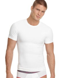 【送料無料】 ツーイグジスト メンズ Tシャツ トップス Men's Shapewear Crew Neck T Shirt White