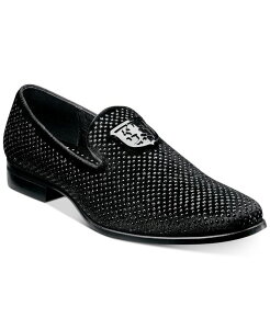 XeCV[A_X Y V[Y Xb|E[t@[ [t@[ Stacy Adams Men's Swagger Studded Ornament Slip-on Loafer Black ubN