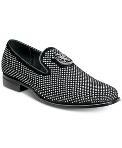 XeCV[A_X Y V[Y Xb|E[t@[ [t@[ Stacy Adams Men's Swagger Studded Ornament Slip-on Loafer Black/Silver ubN