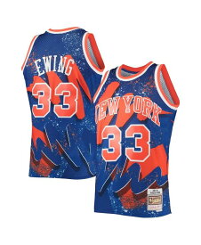 【送料無料】 ミッチェル&ネス メンズ シャツ トップス Men's Patrick Ewing Blue New York Knicks Hardwood Classics 1991 Hyper Hoops Swingman Jersey Blue