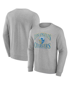 【送料無料】 ファナティクス メンズ パーカー・スウェット アウター Men's Branded Heather Charcoal Los Angeles Chargers Playability Pullover Sweatshirt Heather Charcoal