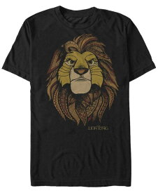 【送料無料】 フィフスサン メンズ Tシャツ トップス Disney Men's Lion King Noble Simba Short Sleeve T-Shirt Black