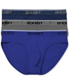 【送料無料】 ツーイグジスト メンズ ブリーフパンツ アンダーウェア Cotton Stretch No Show Brief 3 Pack Navy Blue/Grey/Royal Blue