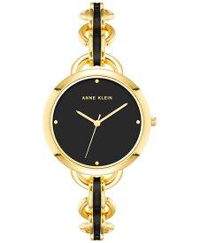 【送料無料】 アンクライン レディース 腕時計 アクセサリー Women's Gold-Tone & Enamel Bracelet Watch 36mm Gold Tone/Black