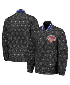 X^[^[ Y AE^[ WPbgEu] Te WPbg Starter Men's Black New York Knicks In-Field Play Fashion Satin Full-Zip Varsity Jacket Black ubN