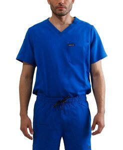 �����o�[�Y�I�����[ �����Y �g�b�v�X T�V���c Members Only Men's Manchester 3-Pocket Scrub Top Royal green �O���[��