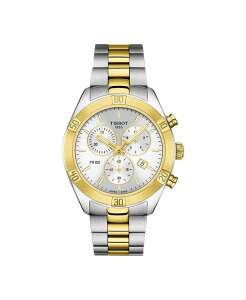 eB\bg fB[X ANZT[ rv TVc Tissot Women's Swiss Chronograph T-Classic PR 100 Two-Tone PVD Stainless Steel Bracelet Watch 38mm Two Tone
