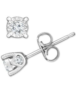 yz gD[~N Y sAXECO ANZT[ Diamond Stud Earrings (3/8 ct. t.w.) in 14k White, Yellow, or Rose Gold White Gold