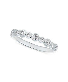 【送料無料】 フォーエバーマーク レディース リング アクセサリー Diamond Bezel Band (3/8 ct. t.w.) in 14k White Gold White Gold