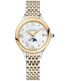 【送料無料】 バルマン レディース 腕時計 アクセサリー Women's Swiss Balmain de Balmain Moonphase Diamond Accent Two-Tone Stainless Steel Bracelet Watch 31mm Silver/yellow