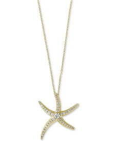 【送料無料】 エフィー レディース ネックレス・チョーカー・ペンダントトップ アクセサリー Seaside by EFFY&reg; Diamond Pav&eacute; Starfish Pendant Necklace (1/2 ct. t.w.) in 14k Gold Yellow Gold