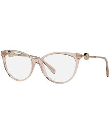 【送料無料】 ヴェルサーチ レディース サングラス・アイウェア アクセサリー Women's Phantos Eyeglasses, VE3298B55-O Transparent Pink