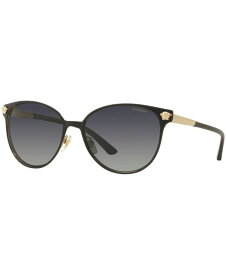 【送料無料】 ヴェルサーチ レディース サングラス・アイウェア アクセサリー Polarized Sunglasses , Versace VE2168 BLACK/GREY POLAR