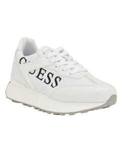 QX fB[X V[Y Xj[J[ GUESS Women's Luchia Fashion Forward Chunky Bottom Sneakers White Multi - Manmade zCg