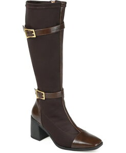 Wl RNV fB[X V[Y u[cECu[c Journee Collection Women's Gaibree Extra Wide Calf Knee High Boots Chocolate `R[g