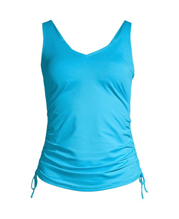 【送料無料】 ランズエンド レディース トップのみ 水着 Women's Adjustable V-neck Underwire Tankini Swimsuit Top Adjustable Straps Turquoise：ReVida