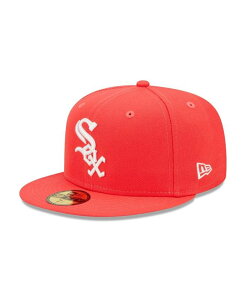 �j���[�G�� �����Y �A�N�Z�T���[ �X�q ���S New Era Men's Red Chicago White Sox Lava Highlighter Logo 59FIFTY Fitted Hat Red ���b�h