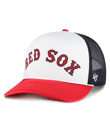 【送料無料】 47ブランド メンズ 帽子 アクセサリー Men's White Boston Red Sox Foam Front Script Trucker Snapback Hat White