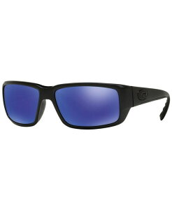 RX^f}[ Y ANZT[ TOXEACEFA Costa Del Mar Men's Polarized Sunglasses FANTAIL Black/Mirror Blue Polarized ubN