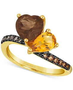 yz  @ fB[X O ANZT[ Multi-Gemstone (2-1/4 ct. t.w.) & Diamond (1/5 ct. t.w.) Two Stone Ring in 14k Gold No Color