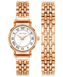 yz ANC fB[X rv ANZT[ Women's Quartz Rose Gold-Tone Alloy Watch 24mm Set Rose Gold-Tone