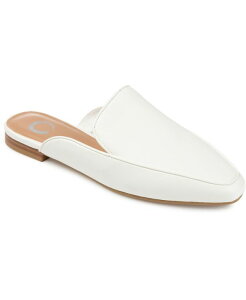 yz Wl RNV fB[X pvX V[Y Women's Akza Wide Width Slip On Square Toe Mules Flats White