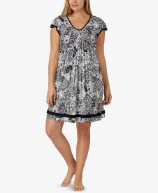 【送料無料】 エレントレイシー レディース ナイトウェア アンダーウェア Plus Size Yours to Love Short Sleeves Nightgown White Print